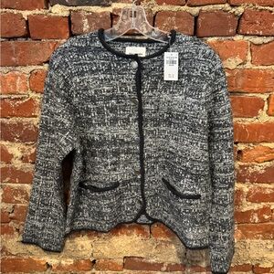Abercrombie Black and White Tweed Jacket